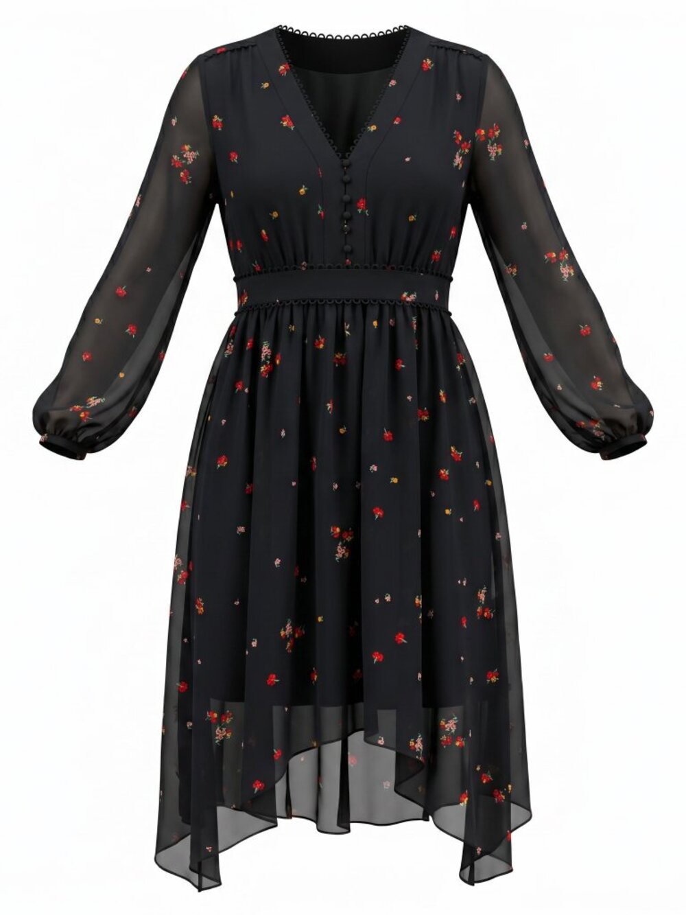 Who What Wear Ditzy Floral Dress